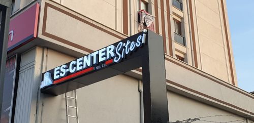 site giriş tabelası kutu harf ışıklı kompozit giydirme